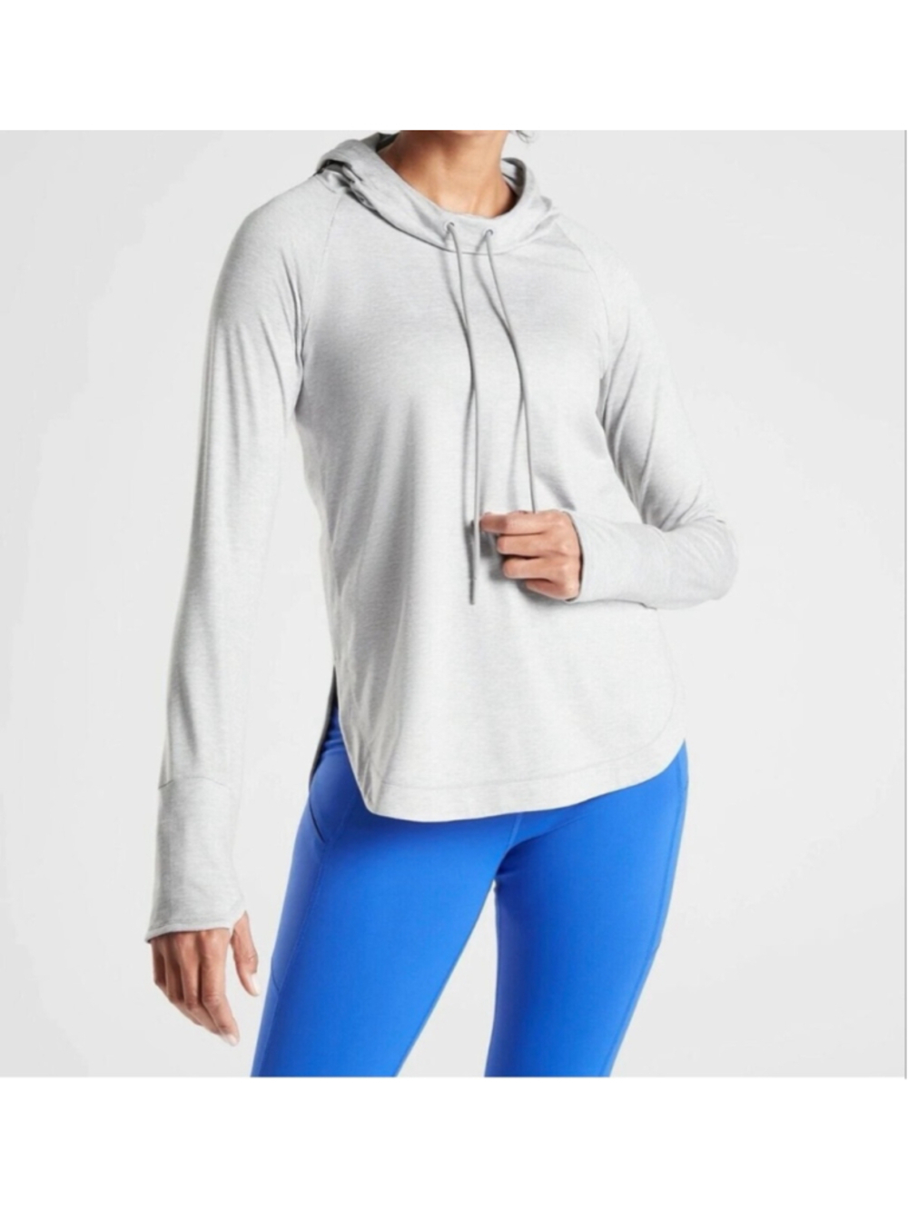 ATHLETA Uptempo Hoodie Sweatshirt Grey Long sleeve lightweight women’s XL